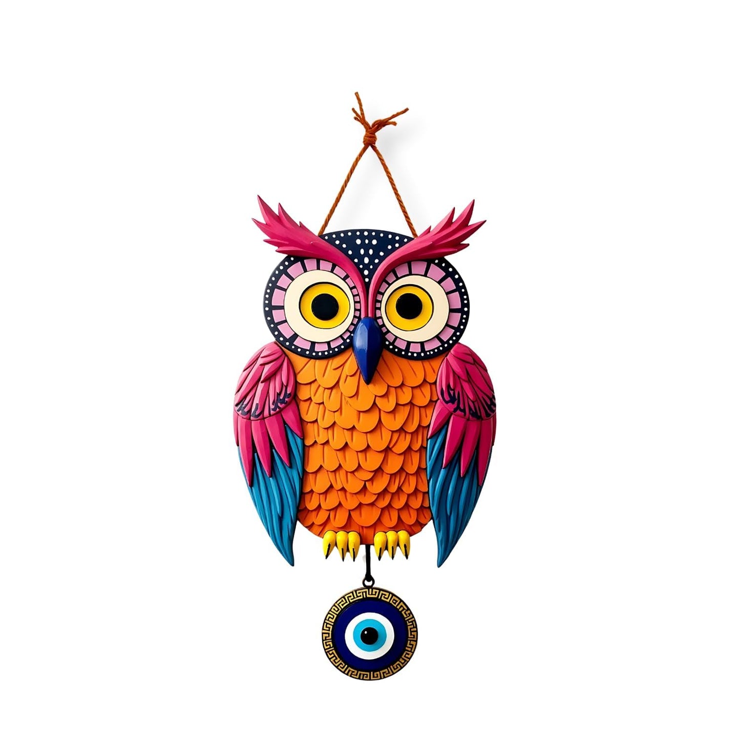 Owl Shape Wooden Wall Hanging For Home Decor
