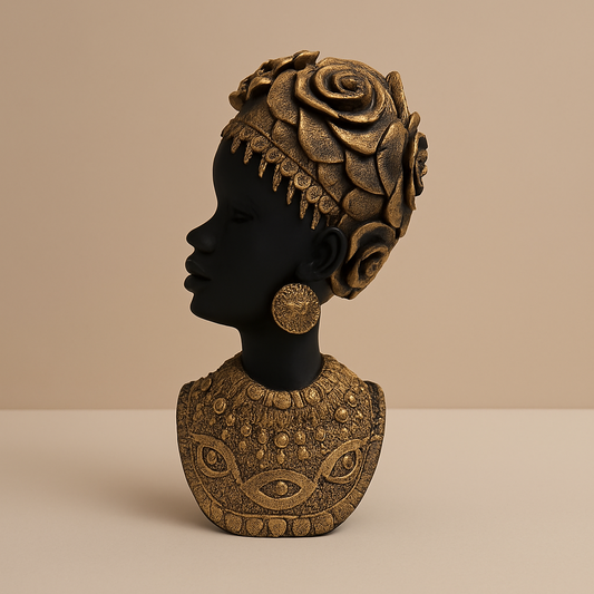 Golden Grace Divine Tribal Queen Bust