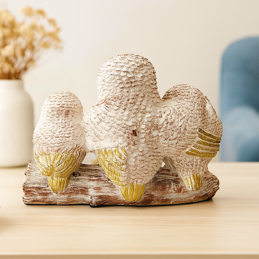 TrioWise Owl Family Figurine