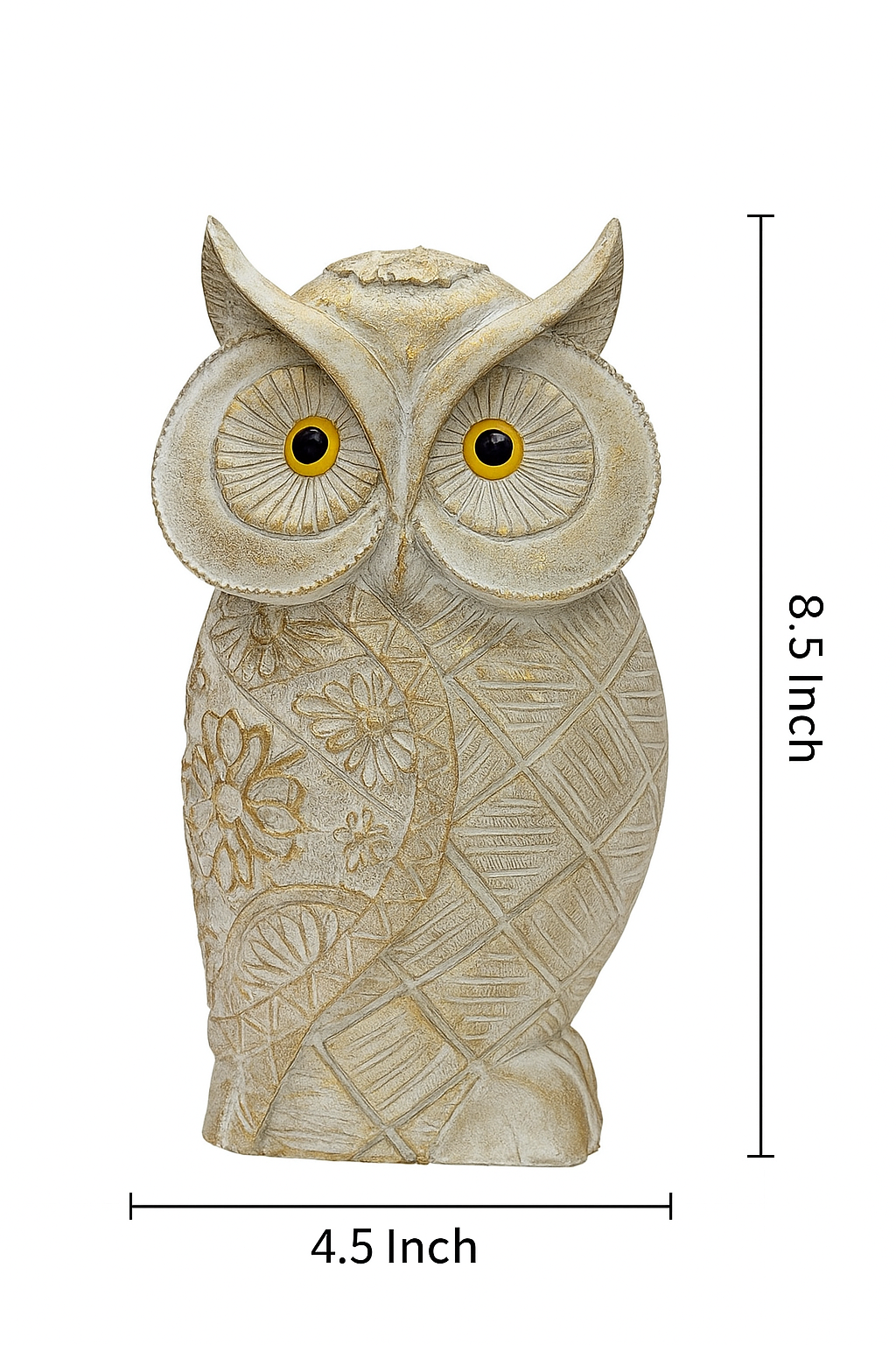 Rustic Charm Floral Owl Figurine (small)