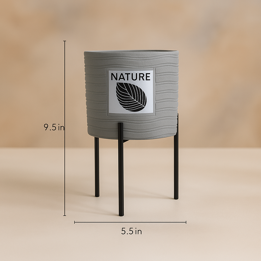 EcoLeaf Ceramic Planter