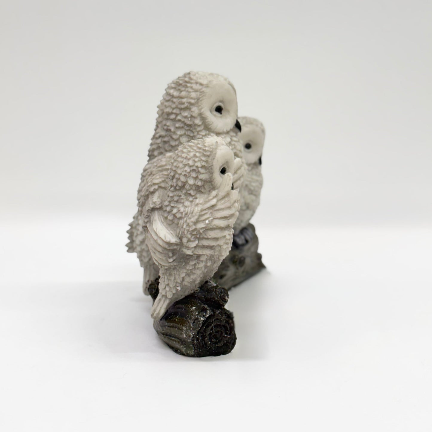 Ivory Owl Family Showpiece