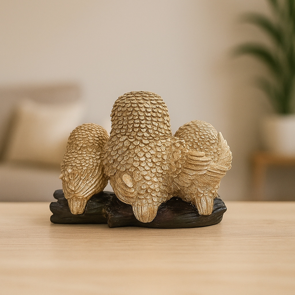 Trio Harmony Owl Figurine