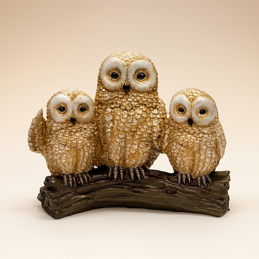 Trio Harmony Owl Figurine