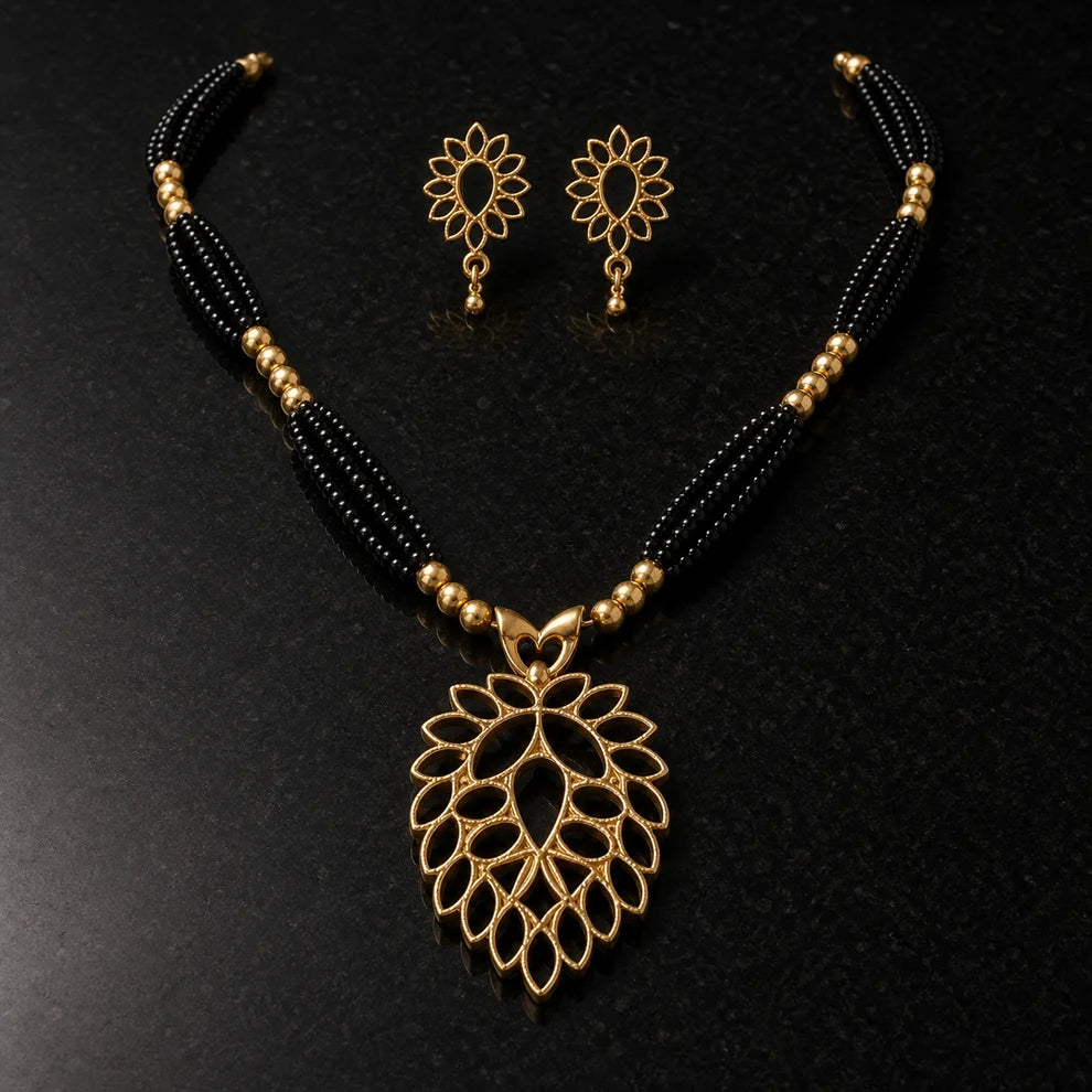 Midnight Leaf Charm