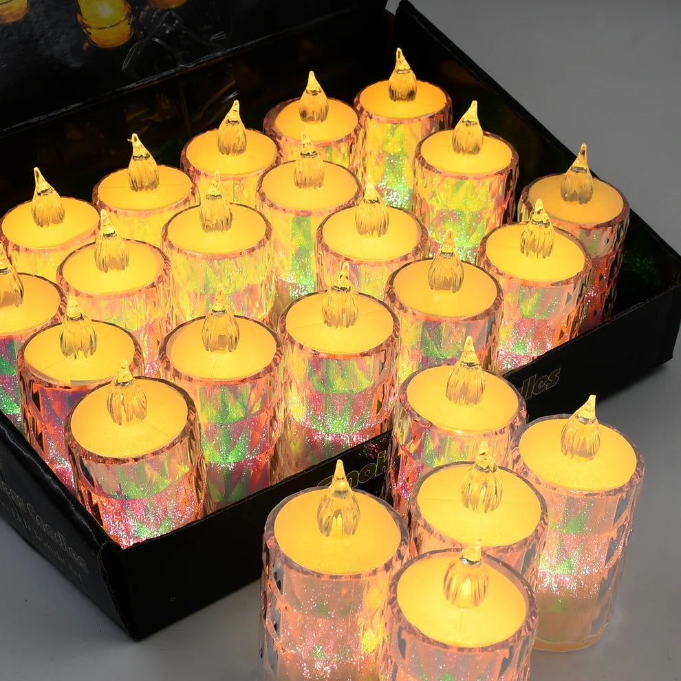 Flameless LED Tea Light Candles – Pack of 24