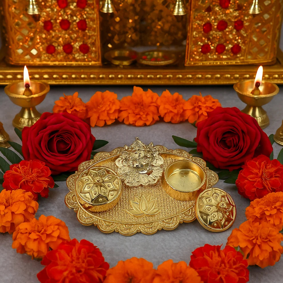 Ganesh Embossed Roli-Chawal Kumkum Chopra