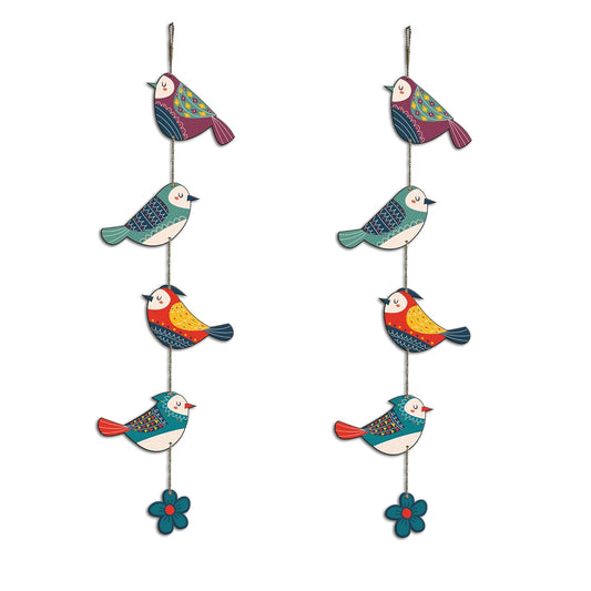 Colorful Birds Decorative MDF Wooden Wall Decor for Home