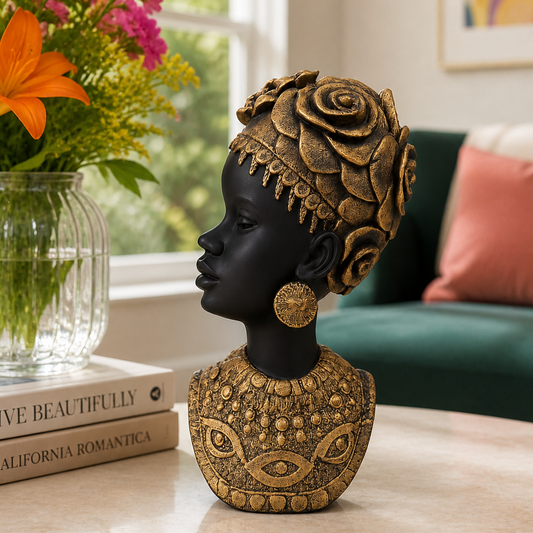Golden Grace Divine Tribal Queen Bust