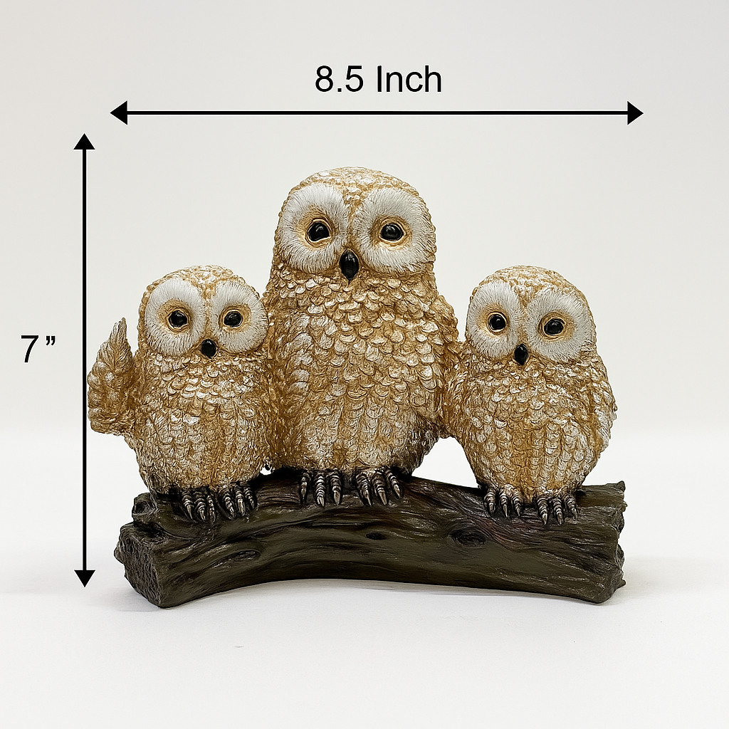 Trio Harmony Owl Figurine