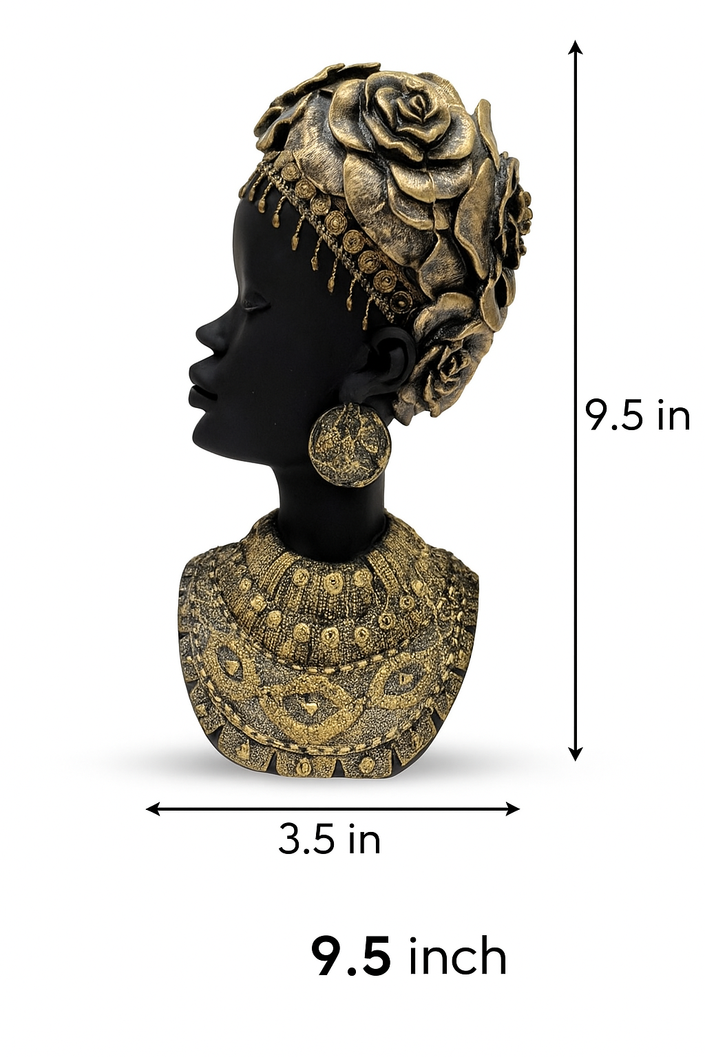 Golden Grace Divine Tribal Queen Bust