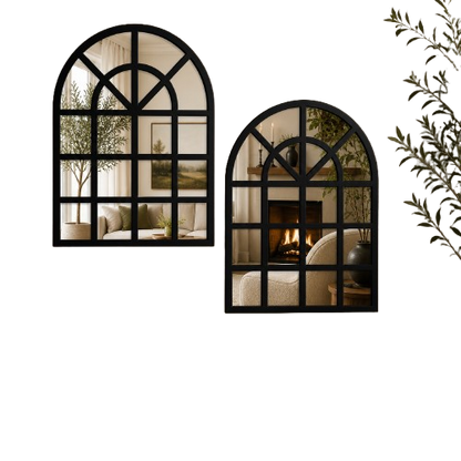 Arched Window Mirror Wall Decor Set of 2