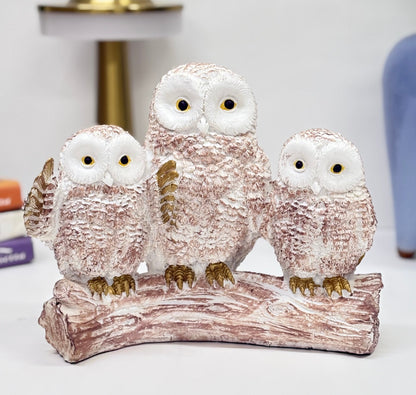 Feng Shui Owl Family 3 Owls for good luck,  ideal for home, workspace and office vastu