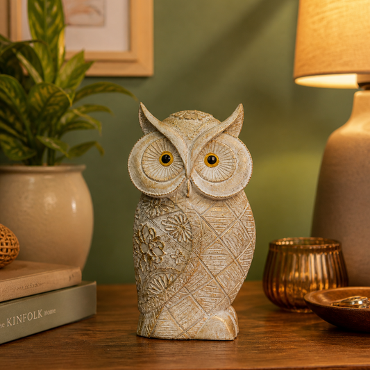 Feng Shui Owl Showpiece for Good Luck, Home and Decor item 