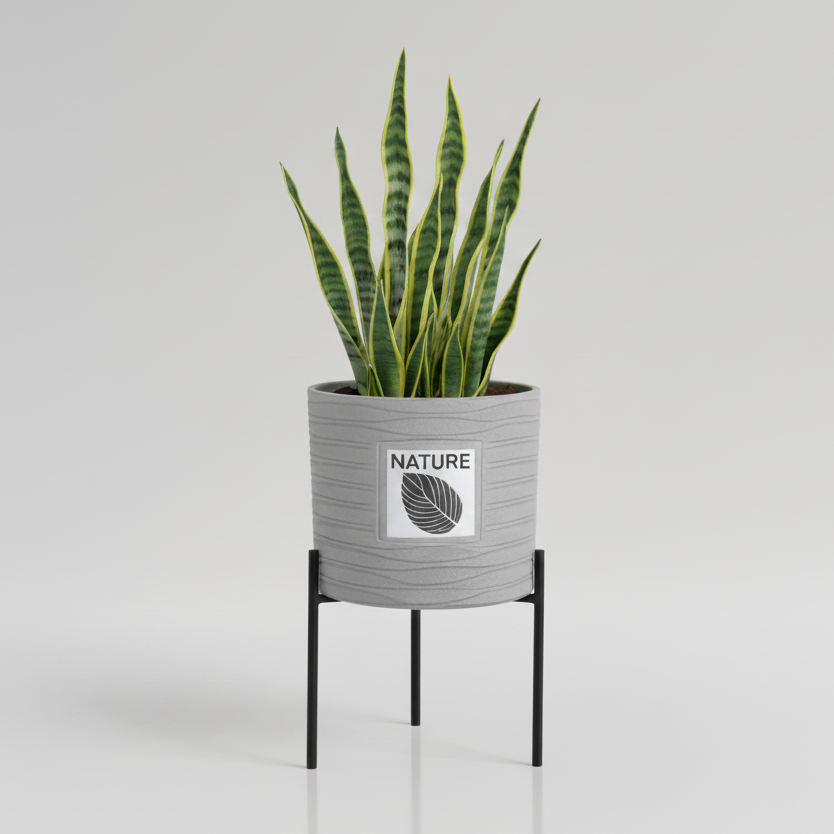 EcoLeaf Ceramic Planter