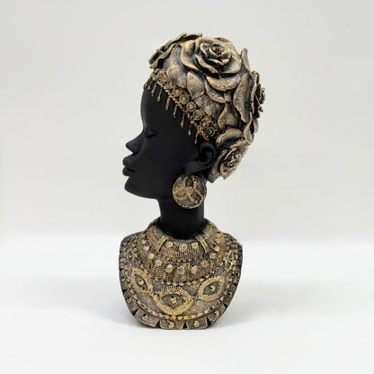 Golden Grace Divine Tribal Queen Bust