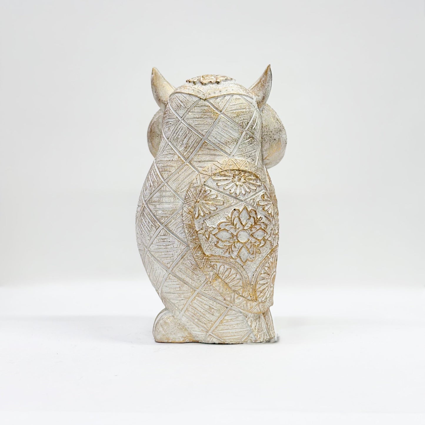Rustic Charm Floral Owl Figurine (small)