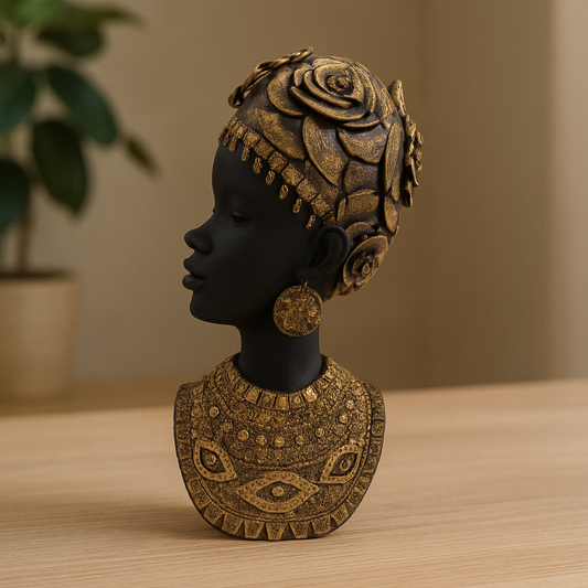 Golden Grace Divine Tribal Queen Bust