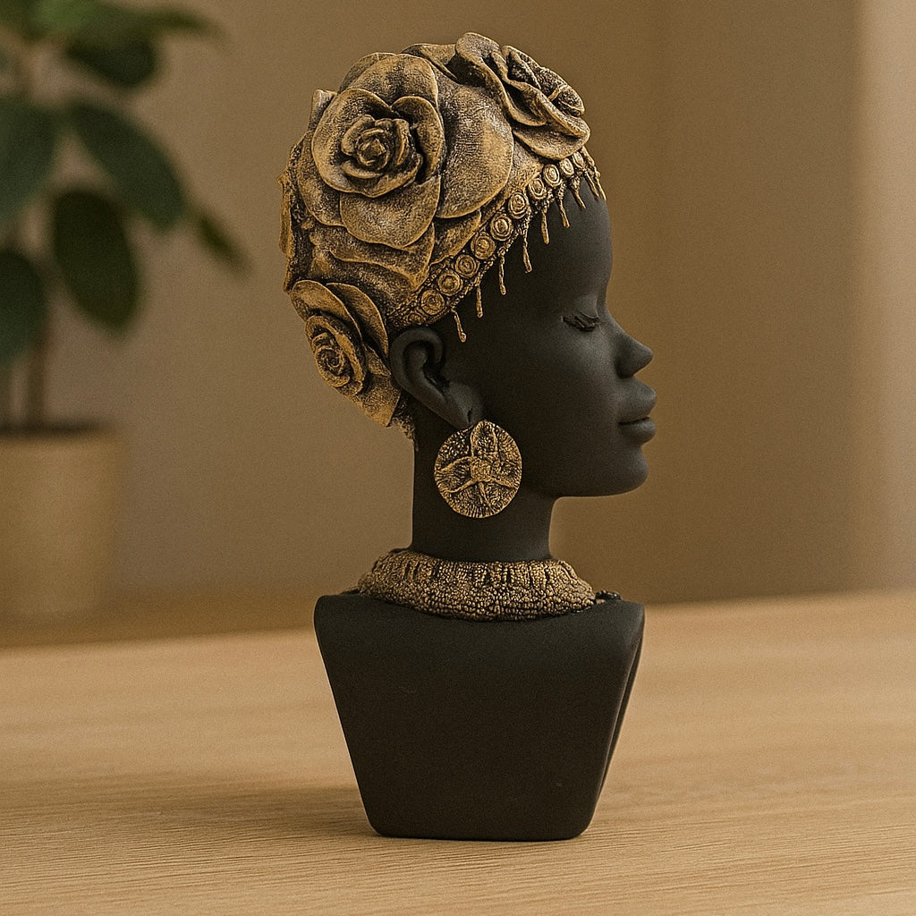 Golden Grace Divine Tribal Queen Bust