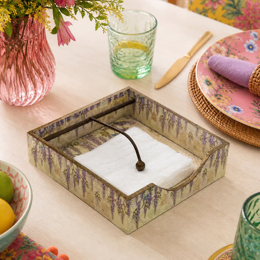 Lavender tissue paper holder 