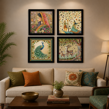 Rangriti Madhubani Heritage Framed Wall Art
