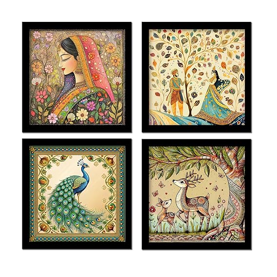 Rangriti Madhubani Heritage Framed Wall Art