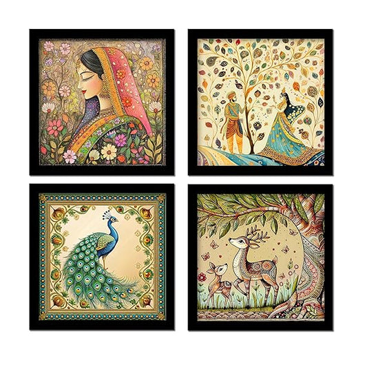 Traditional Rajasthani Pichwai Art Paitnings With Frame For Home Decor