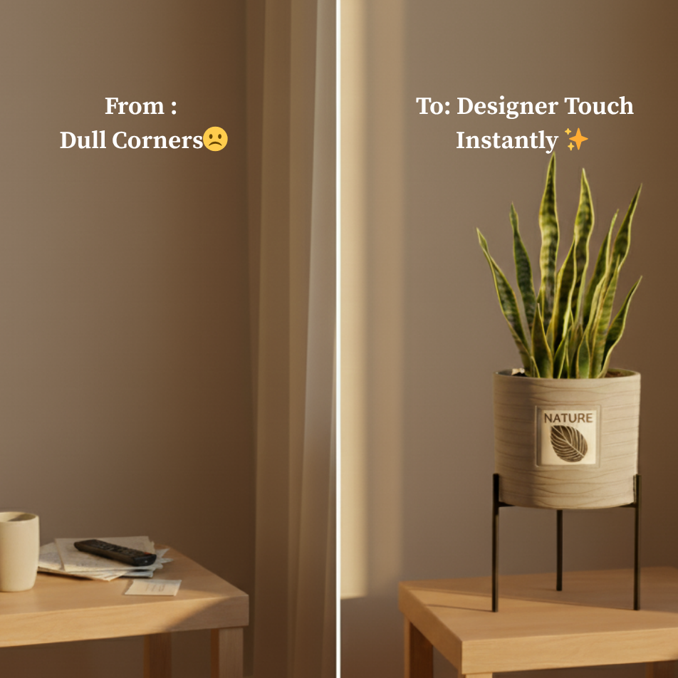 EcoLeaf Ceramic Planter