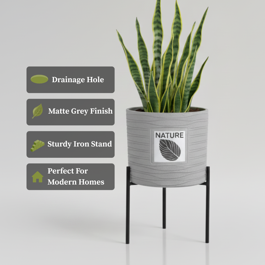 EcoLeaf Ceramic Planter
