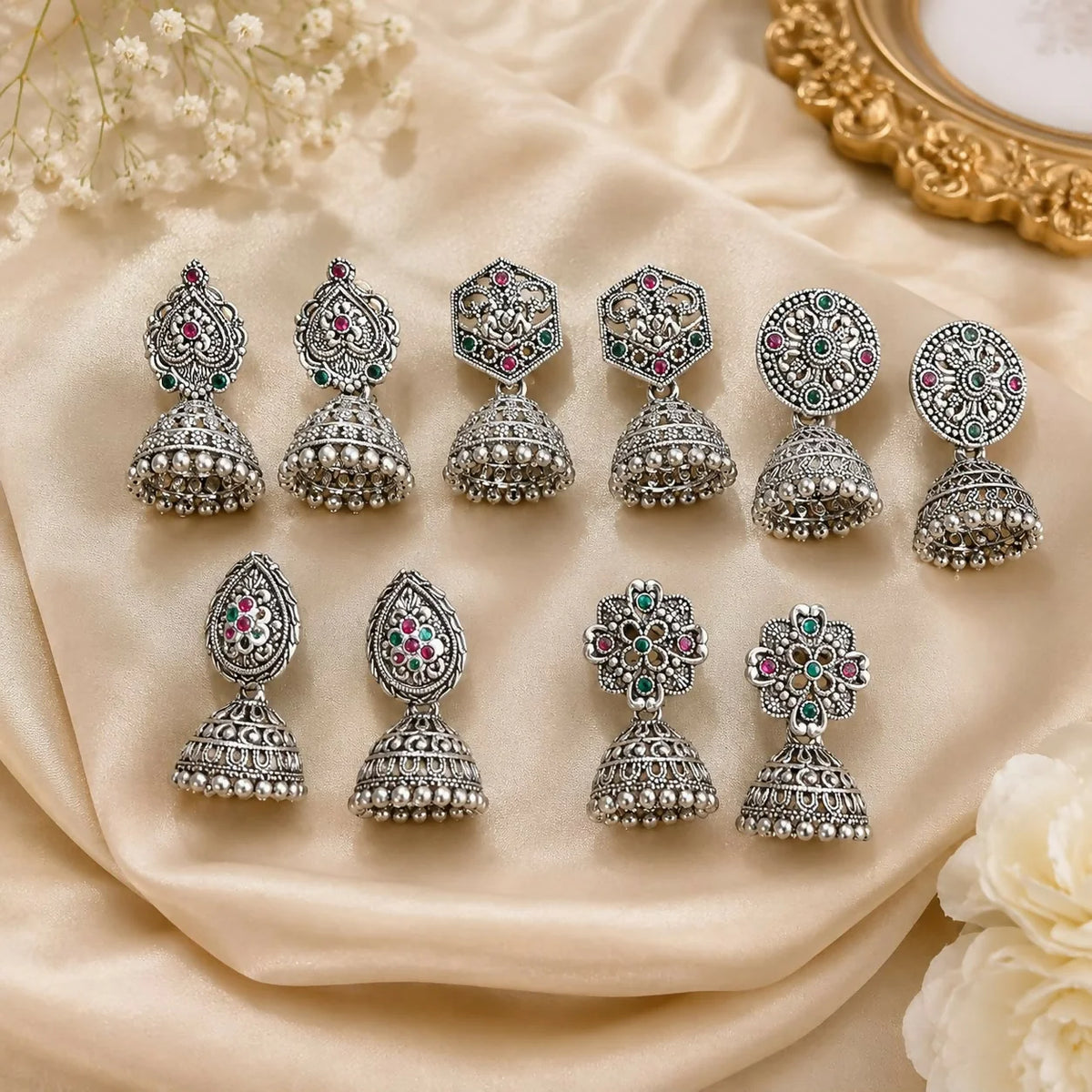 Moonlit Jhumka Edit – 5-Pair